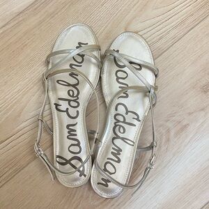 Sam Edelman gold leather sandals